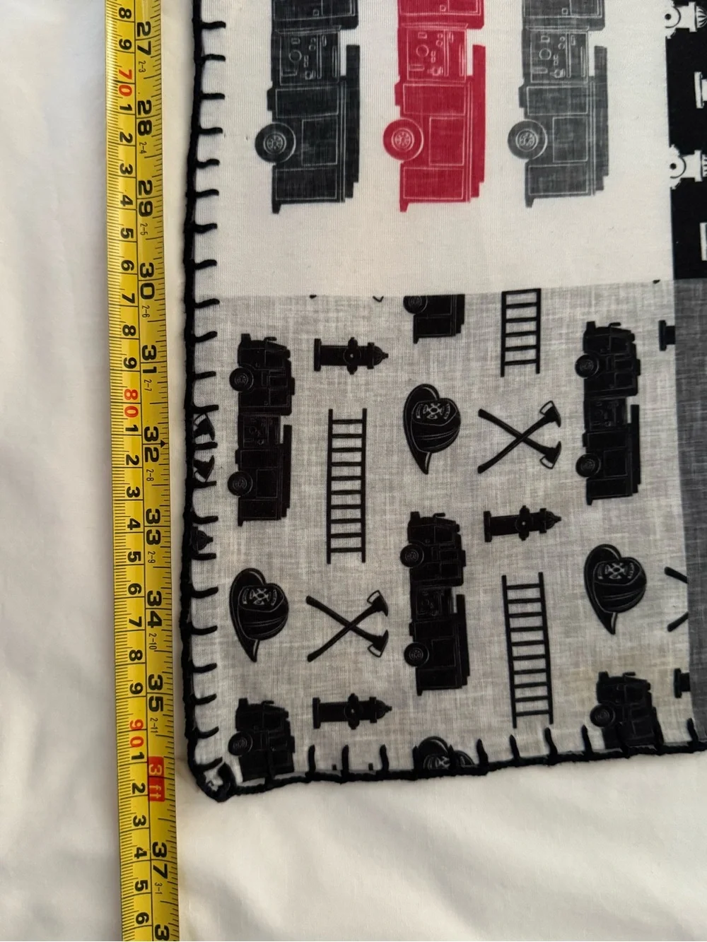 Gorgeous Firefighter Theme Faux-Patchwork Multi-Use Square Cloth 🚒